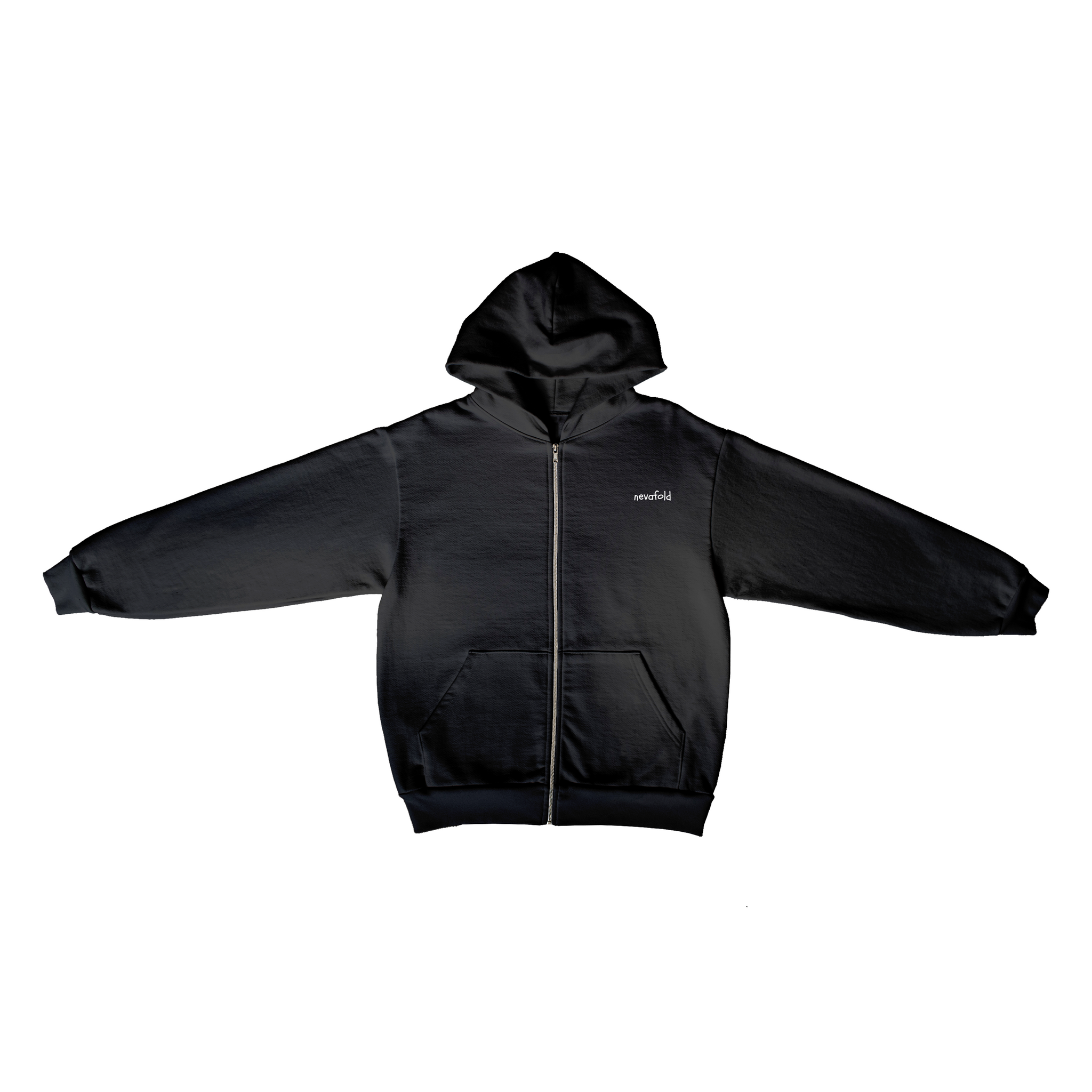 OVERSIZED NF ZIPUP HOODIE BLACK NEVAFOLD Collection