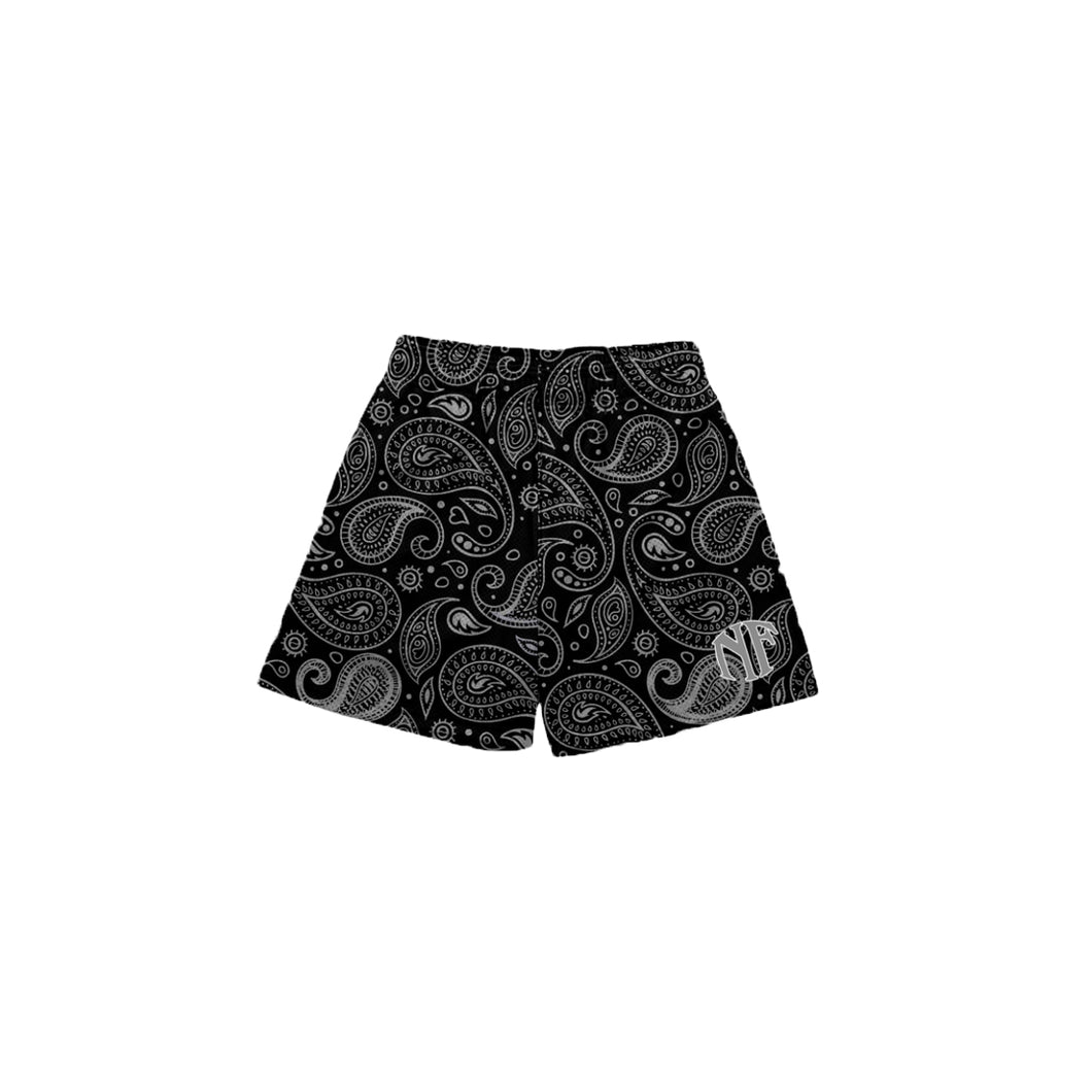 BANDANA BANDIT SHORTS - GREY/BLACK